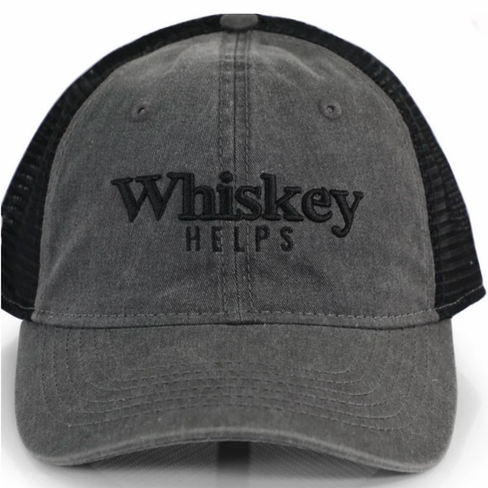 Grunt Style Gray and Black Whiskey Helps Cap